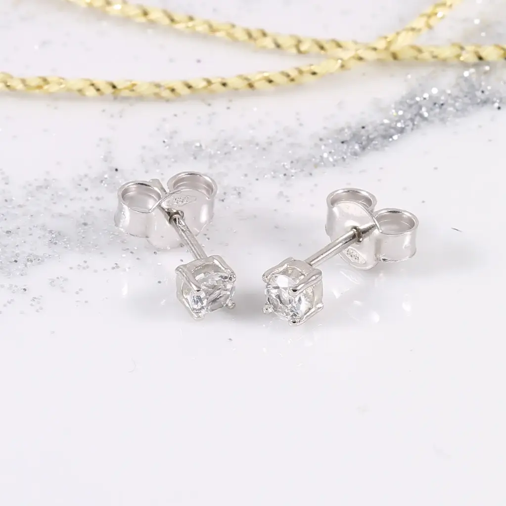 "Coconut Holiday" fehér arany topáz fülbevaló 0.39 ct