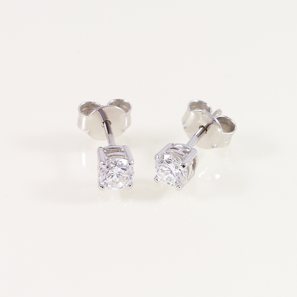 Fehér arany kézműves gyémánt fülbevaló 0.56 ct