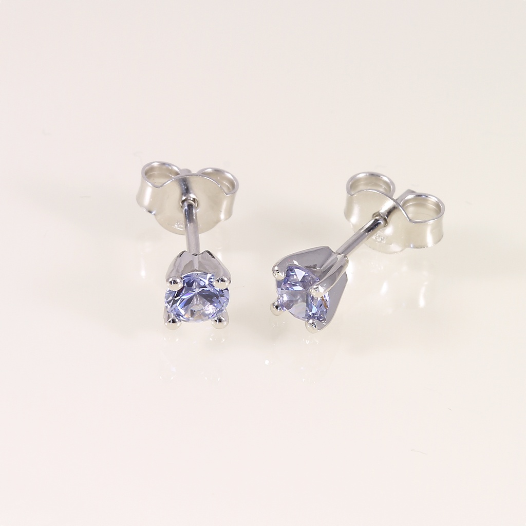 "Blue Eyes" fehér arany pasztell kék zafír fülbevaló 0.81 ct