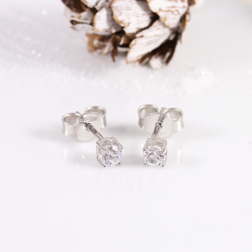 "Merry & Bright" fehér arany fehér zafír fülbevaló 0.43 ct