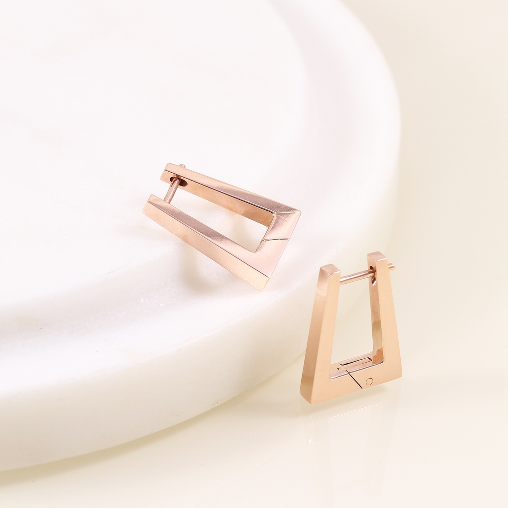 "Catherine" rozé arany kézműves fülbevaló