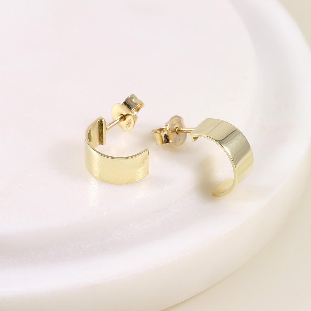 "Business Babe" kézműves sárga arany fülbevaló