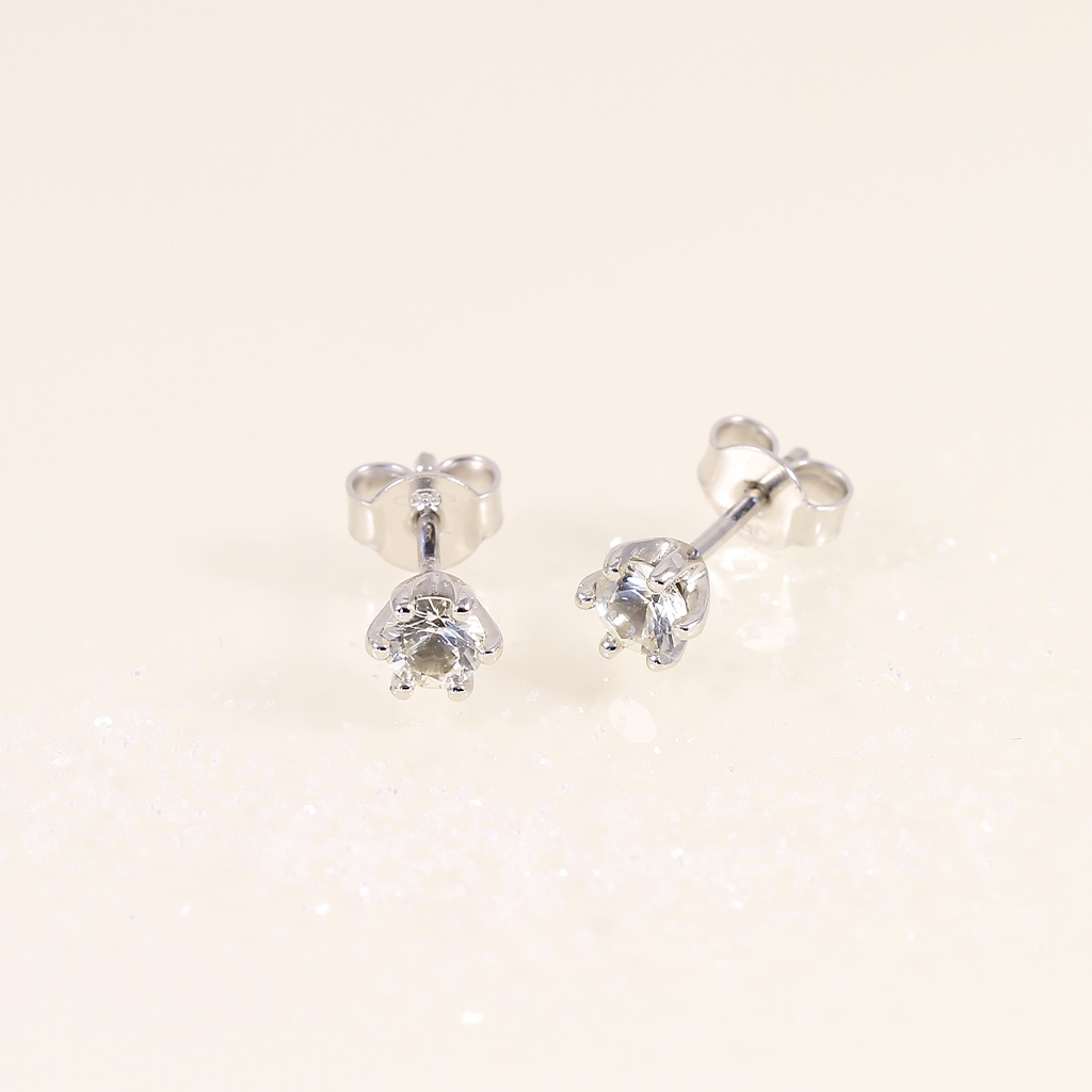 "Dancing in the moonlight" fehér arany fehér zafír fülbevaló 0.50 ct