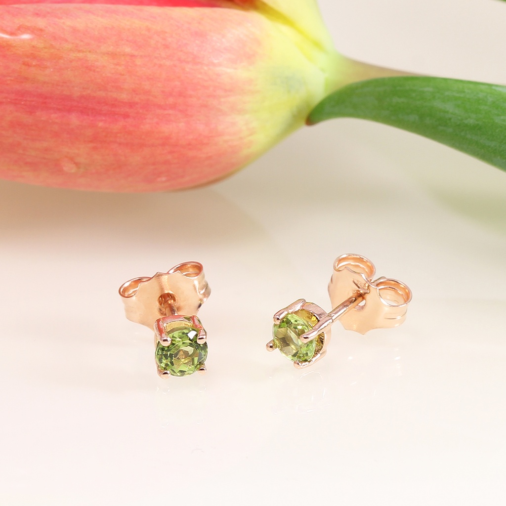 Spring break" rozé arany olivin fülbevaló 0.59 ct