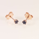 "Australian Xmas" rozé arany zafír fülbevaló 0.23 ct