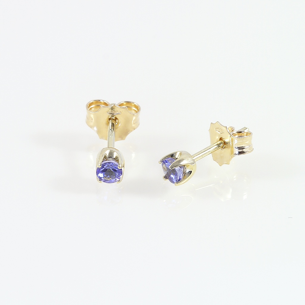 Summer Dawn” sárga arany tanzanit fülbevaló 0.34 ct