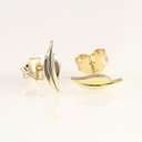 Sárga arany fülbevaló levél motívummal