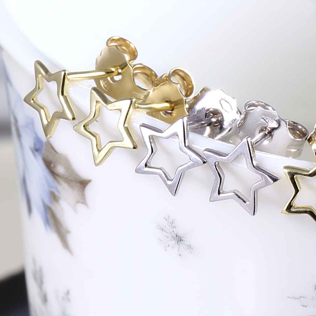 Star dreaming" fehér arany fülbevaló