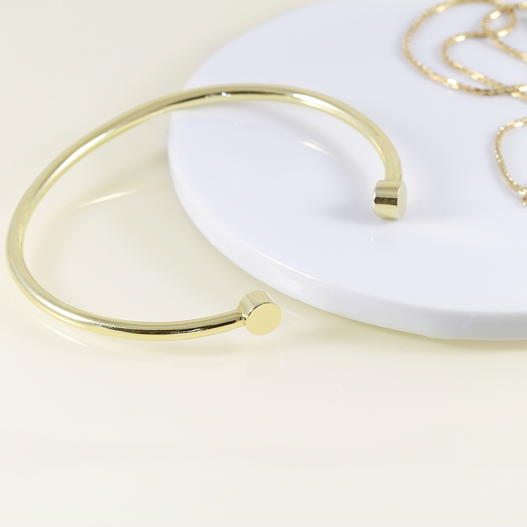 Kézműves sárga arany karkötő