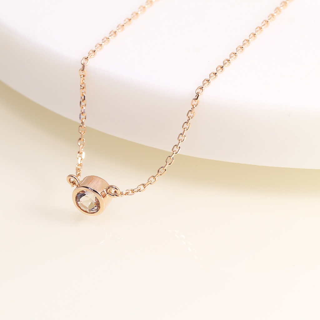 Rozé arany morganit kézműves nyaklánc