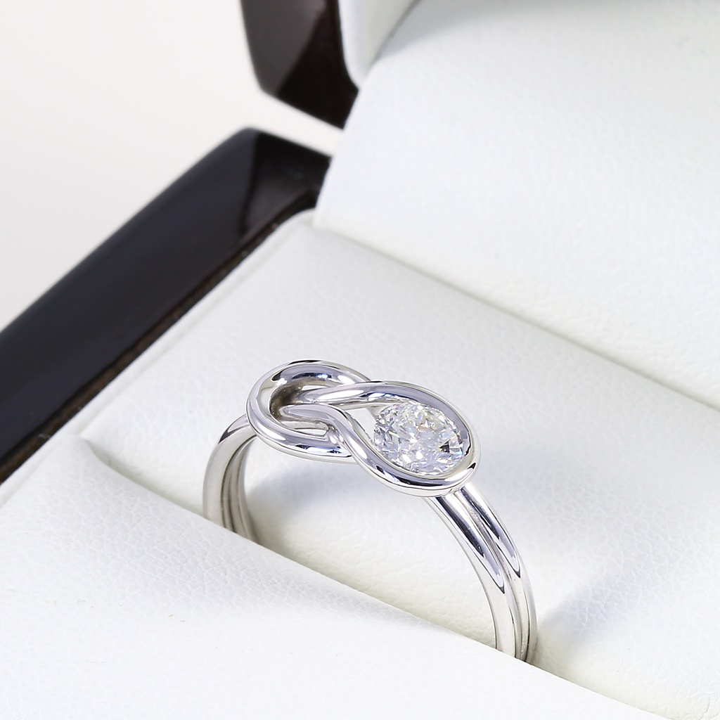 Eljegyzési gyémánt arany gyűrű 0.40 ct