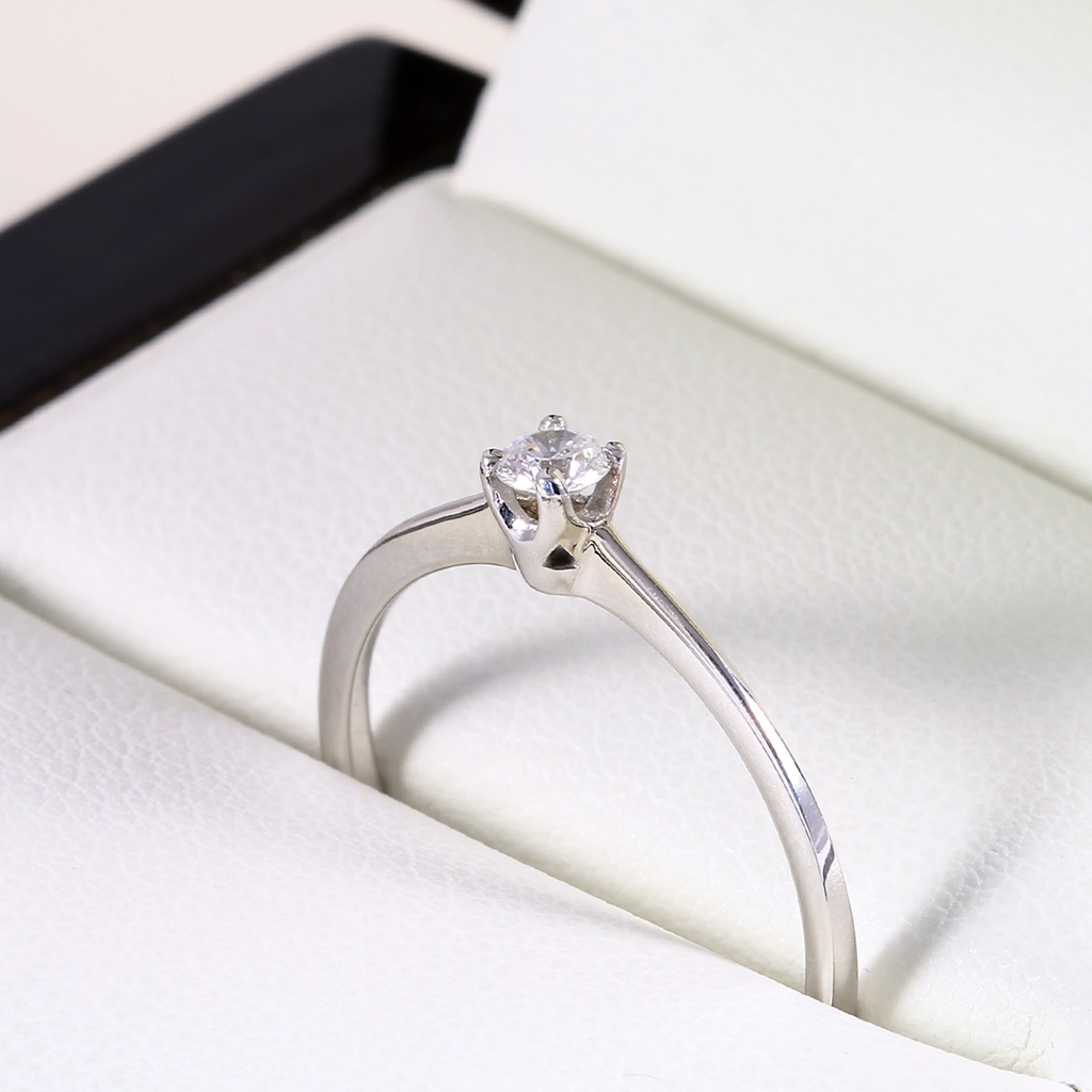 Eljegyzési gyémánt gyűrű 0.10 ct