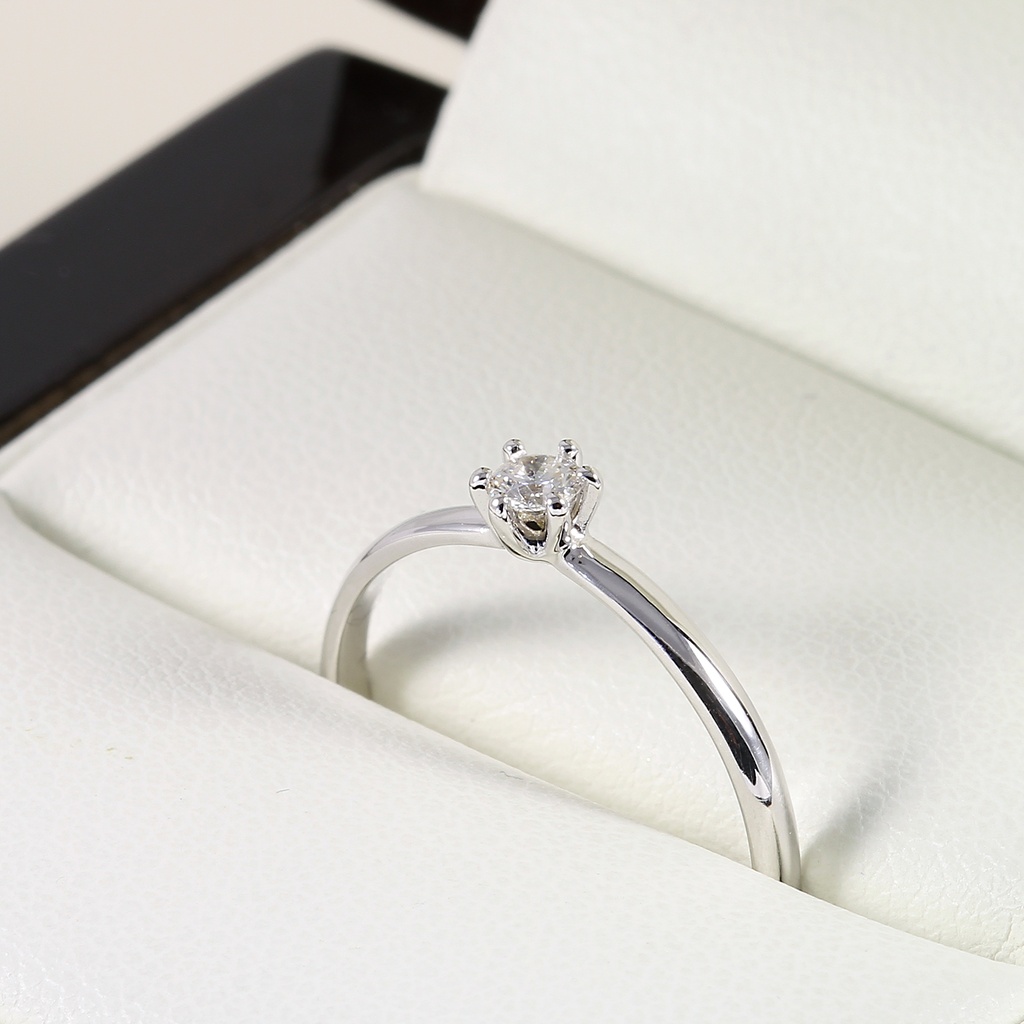 Eljegyzési gyémánt gyűrű 0.10 ct