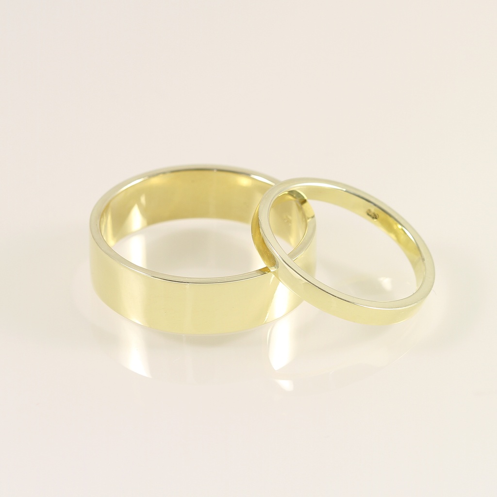 Karikagyűrű pár sárga aranyból