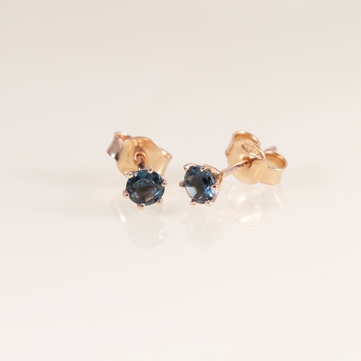 [LH1] "London Heat" rozé arany fülbevaló topázzal 0.60 ct