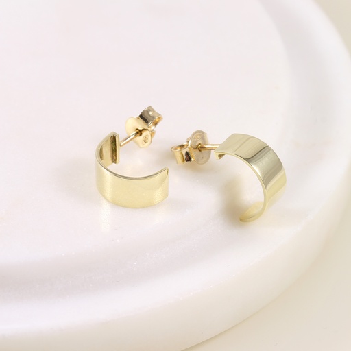 "Business Babe" kézműves sárga arany fülbevaló