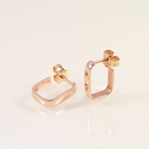 [GB3] "Girl Boss" kézműves rozé arany fülbevaló