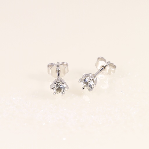 "Dancing in the moonlight" fehér arany fehér zafír fülbevaló 0.50 ct