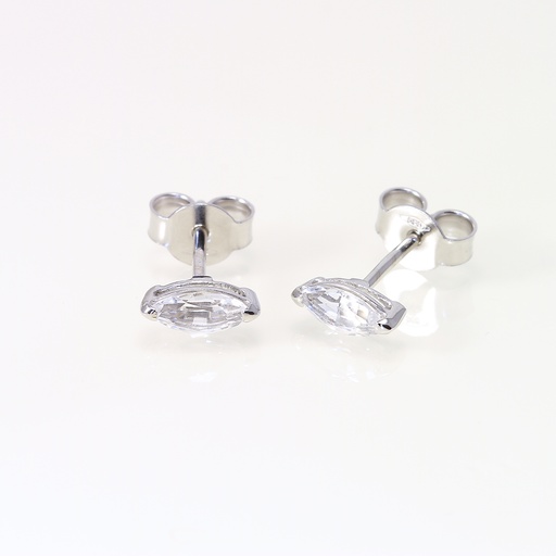 [MOY2] Shine Bright" fehér arany fehér márkiz zafír fülbevaló 0.86 ct