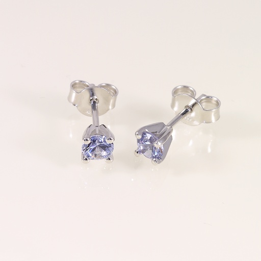 "Blue Eyes" fehér arany pasztell kék zafír fülbevaló 0.81 ct