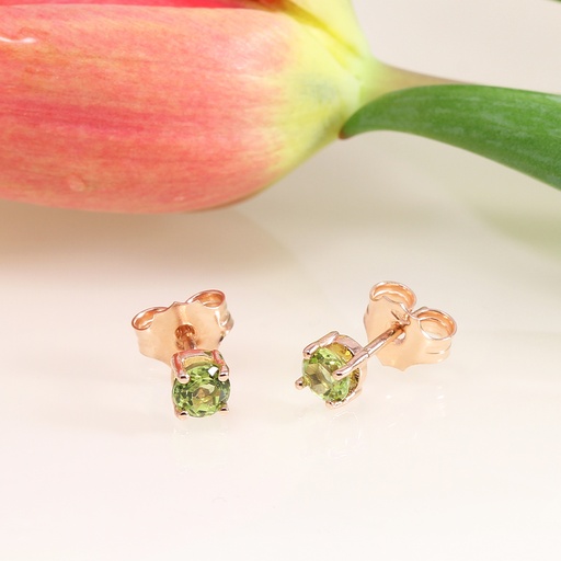 Spring break" rozé arany olivin fülbevaló 0.59 ct