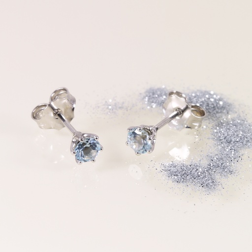 "Morning Frost" fehér arany topáz fülbevaló 0.55 ct