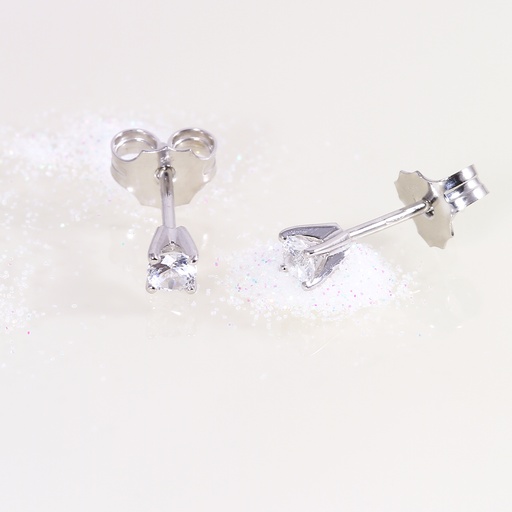 "White Lady" fehér arany fehér zafír fülbevaló 0.29 ct