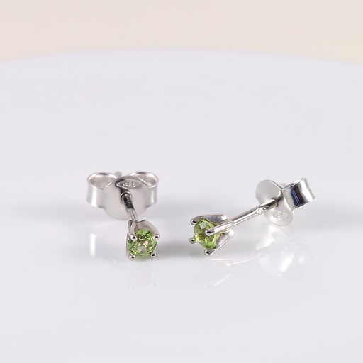 "Mohito Party" fehér arany olivin fülbevaló 0.24 ct