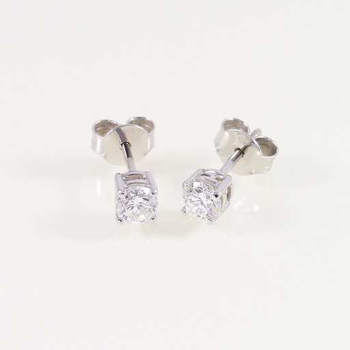 Fehér arany kézműves gyémánt fülbevaló 0.56 ct