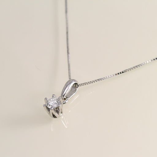 Fehér arany gyémánt medál 0.20 ct