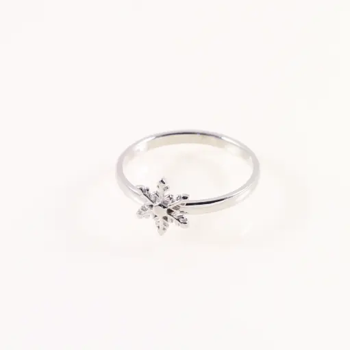 Fehér arany hópihe kézműves gyűrű