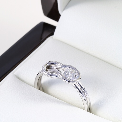 Eljegyzési gyémánt arany gyűrű 0.40 ct