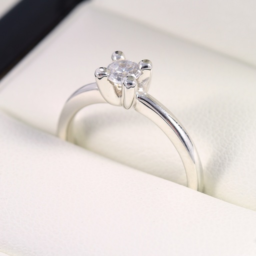 Eljegyzési arany gyűrű gyémánttal 0.25 ct