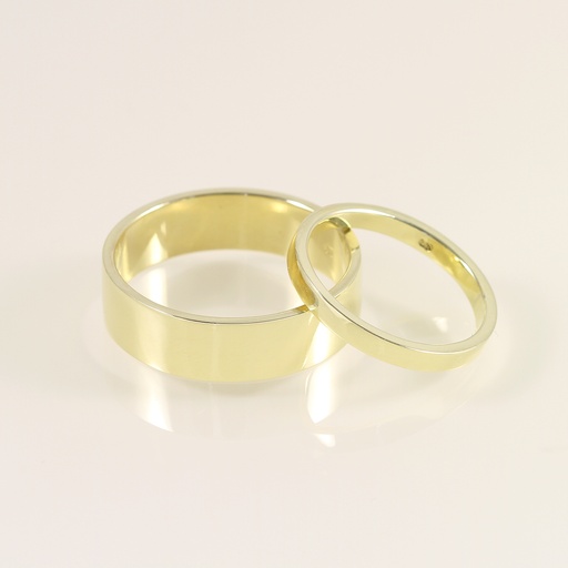 Karikagyűrű pár sárga aranyból