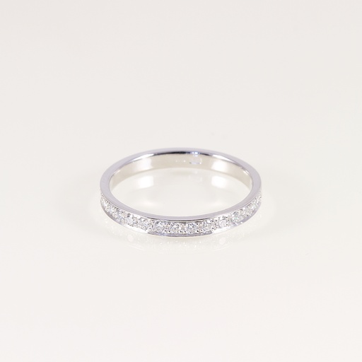 Fehér arany gyémánt kísérő gyűrű 0.225 ct