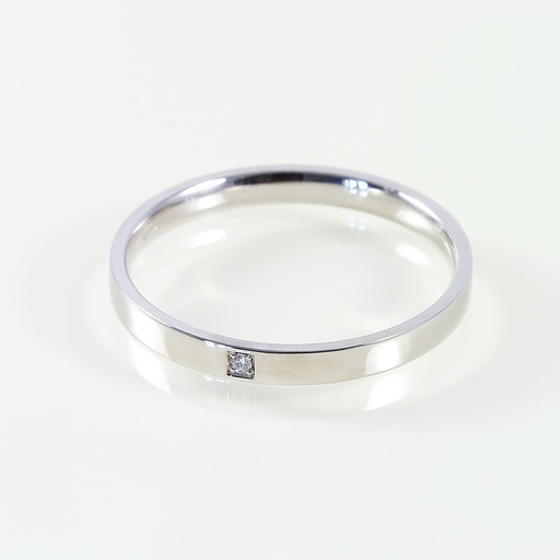 Női gyémánt karikagyűrű fehér aranyból