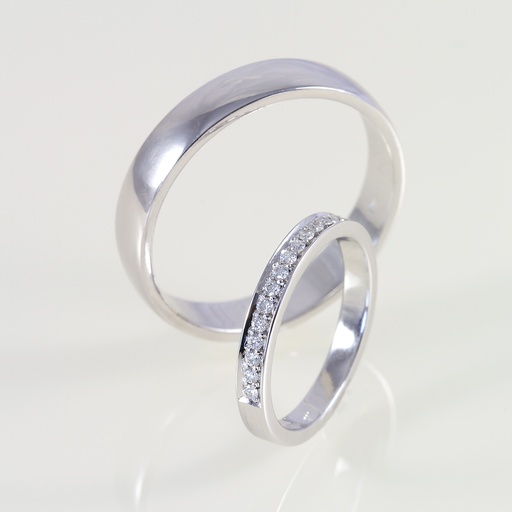 Arany karikagyűrű pár gyémánttal 0.12 ct