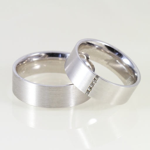 Arany karikagyűrű pár gyémánttal 0.025 ct