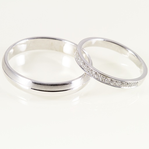 Arany karikagyűrű pár gyémánttal 0.15 ct